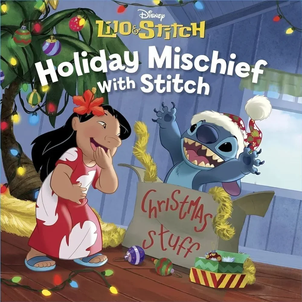 📚Disney Kid's Holiday Books - Elsa's Icy Rescue & Holiday Mischief w/Stitch